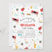 Musical Instruments Music Theme Birthday Party Kaart (Voorkant)