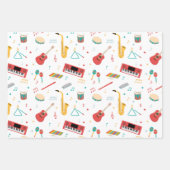 Musical Instruments Music Theme Pattern Inpakpapier Vel (Voorkant 3)