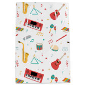 Musical Instruments Music Theme Pattern Medium Cadeauzakje (Voorkant)