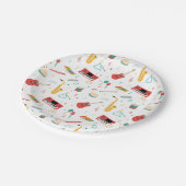 Musical Instruments Music Theme Pattern Papieren Bordje (Gekanteld)