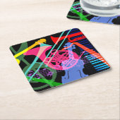 Musical Instruments Pop Art Design Kartonnen Onderzetters (Schuin)