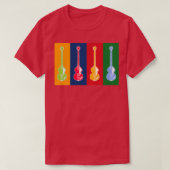 MUSICAL INSTRUMENTS SILHOUETTES HOFNER BASS T-SHIRT (Design voorkant)
