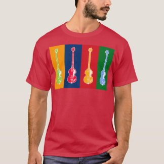 MUSICAL INSTRUMENTS SILHOUETTES HOFNER BASS T-SHIRT