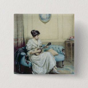 Musical interlude, 1917 vierkante button 5,1 cm