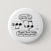 Musical Joke Cartoon Ronde Button 5,7 Cm (Voorkant)