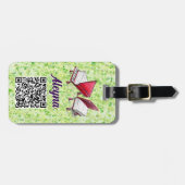 Musical Jouw naam toevoegen, QR-code, Limoen Cream Bagagelabel (Voorkant horizontaal)