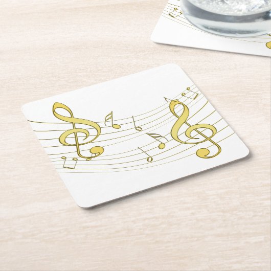 Musical Kartonnen Onderzetters (Schuin)