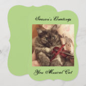 Musical Kat Kerstkaart door RoseWrites (Voorkant / Achterkant)