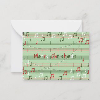Musical kerstcadeau label notitiekaartje