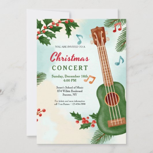Musical kerstconcert Uitnodiging (Voorkant)