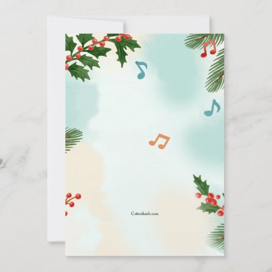 Musical kerstconcert Uitnodiging (Achterkant)