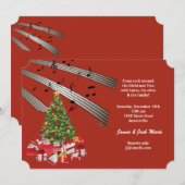 Musical-kerstuitnodiging Kaart (Voorkant / Achterkant)