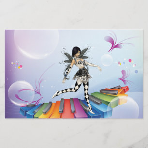 Musical Keyboard Faerie Briefpapier