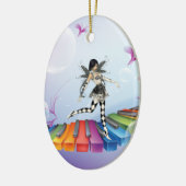 Musical Keyboard Faerie Keramisch Ornament (Links)