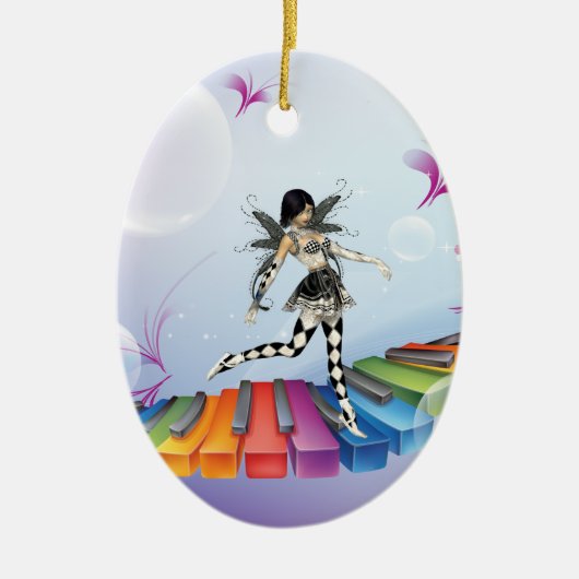 Musical Keyboard Faerie Keramisch Ornament (Voorkant)