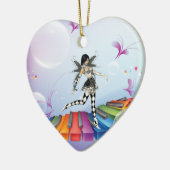 Musical Keyboard Faerie Keramisch Ornament (Links)