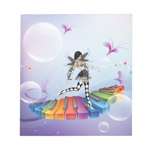 Musical Keyboard Faerie Notitieblok (Voorkant)