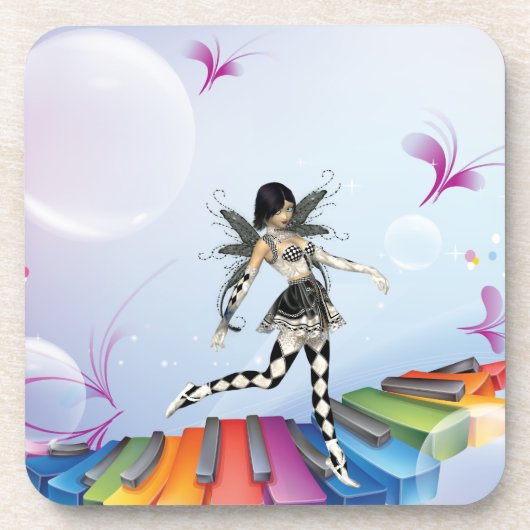 Musical Keyboard Faerie Onderzetter (Voorkant)