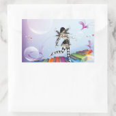 Musical Keyboard Faerie Rechthoekige Sticker (Tas)
