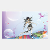 Musical Keyboard Faerie Rechthoekige Sticker (Voorkant)