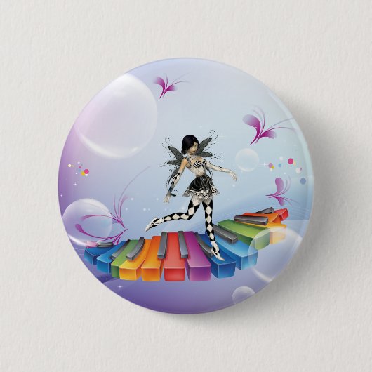Musical Keyboard Faerie Ronde Button 5,7 Cm (Voorkant)
