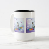 Musical Keyboard Faerie Tweekleurige Koffiemok (Voorkant links)