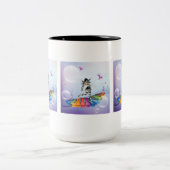 Musical Keyboard Faerie Tweekleurige Koffiemok (Center)