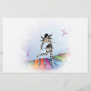 Musical Keyboard Faerie Vignette Briefpapier