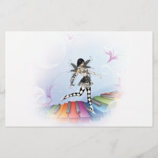 Musical Keyboard Faerie Vignette Briefpapier