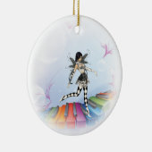 Musical Keyboard Faerie Vignette Keramisch Ornament (Rechts)