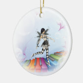 Musical Keyboard Faerie Vignette Keramisch Ornament (Links)
