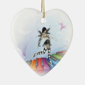 Musical Keyboard Faerie Vignette Keramisch Ornament (Rechts)