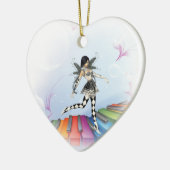 Musical Keyboard Faerie Vignette Keramisch Ornament (Links)