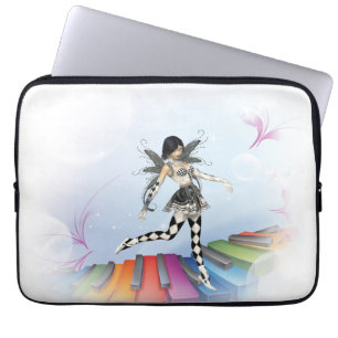 Musical Keyboard Faerie Vignette Laptop Sleeve