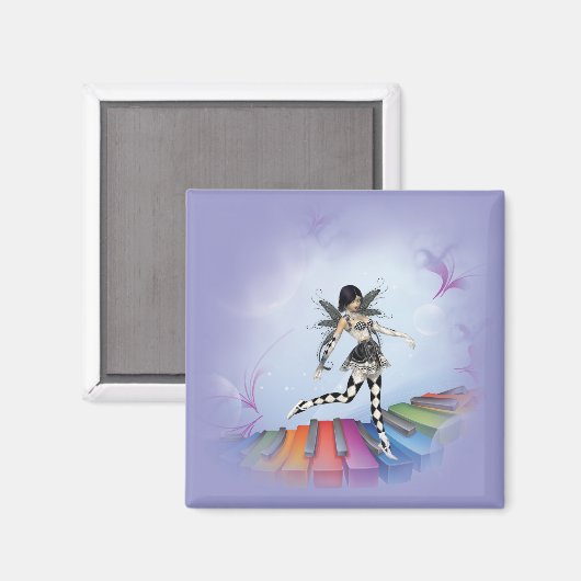 Musical Keyboard Faerie Vignette Magneet (Voorkant / Achterkant)