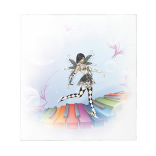 Musical Keyboard Faerie Vignette Notitieblok