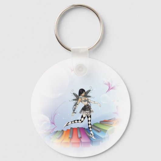 Musical Keyboard Faerie Vignette Sleutelhanger (Voorkant)
