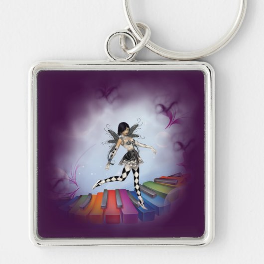 Musical Keyboard Faerie Vignette Sleutelhanger (Voorkant)