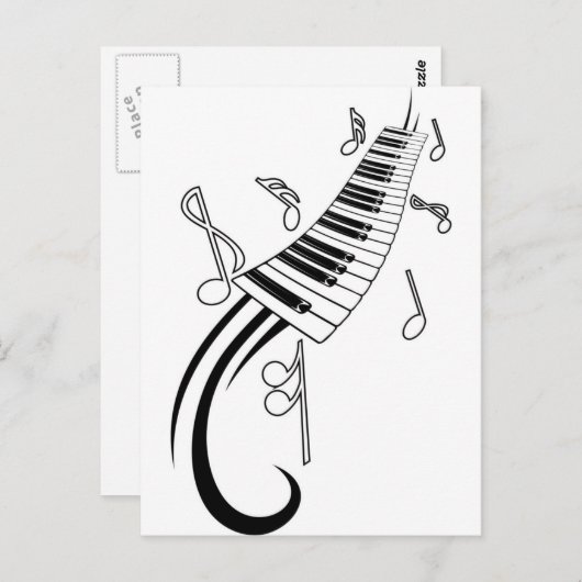 Musical Keys Briefkaart (Voorkant / Achterkant)