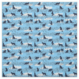 Musical kittens stof