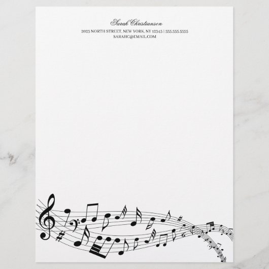 Musical Letterhead Briefhoofd (Voorkant)