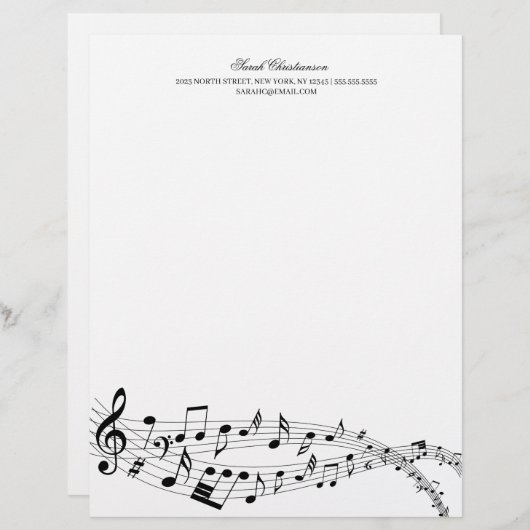 Musical Letterhead Briefhoofd (Voorkant / Achterkant)