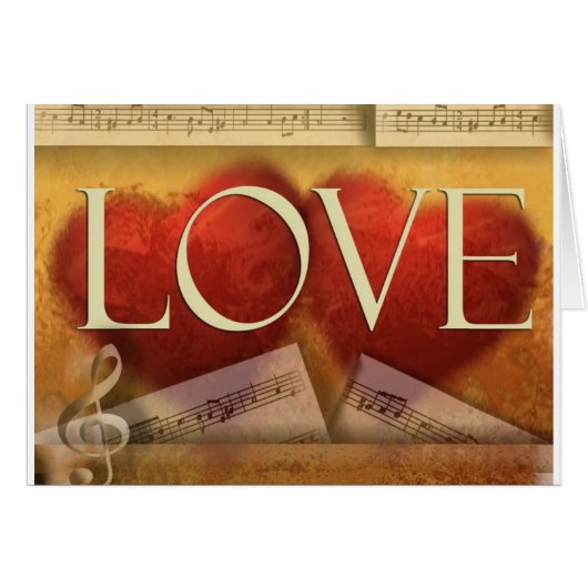 Musical Love Card (Voorkant Horizontaal)
