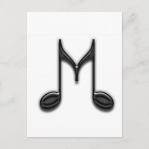Musical "M" Letter Briefkaart