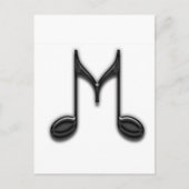 Musical "M" Letter Briefkaart (Voorkant)
