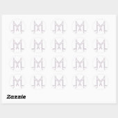 Musical "M" Letter Ronde Sticker (Vel)