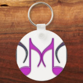 Musical "M" Letter Sleutelhanger (Voorkant)