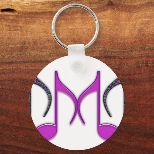 Musical "M" Letter Sleutelhanger (Voorkant)