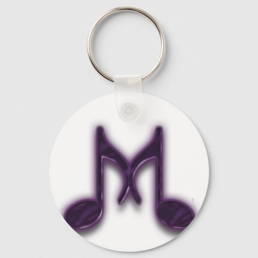 Musical "M" Letter Sleutelhanger (Voorkant)