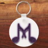 Musical "M" Letter Sleutelhanger (Voorkant)